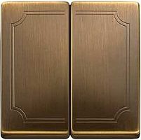 Лицевая панель Schneider Electric Merten Antique для 2-кл. выключателя античная латунь  картинка